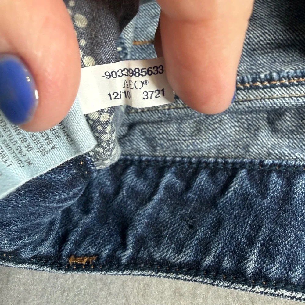 American Eagle AE Low Rise Micro Denim Shorts 4 Cut-Off Distressed Y2K Festival